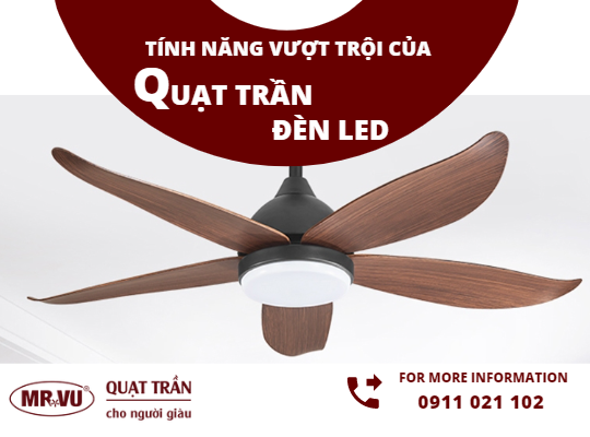 quạt trần đèn led