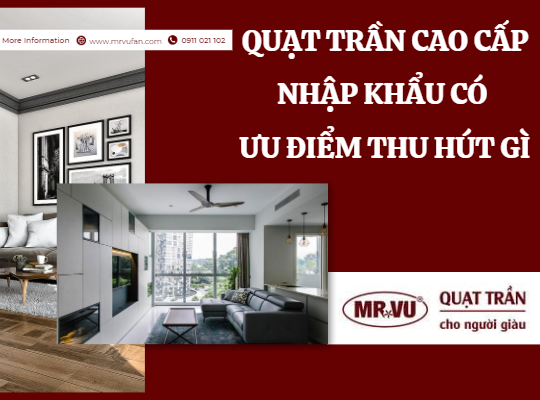 quạt trần cao cấp nhập khẩu